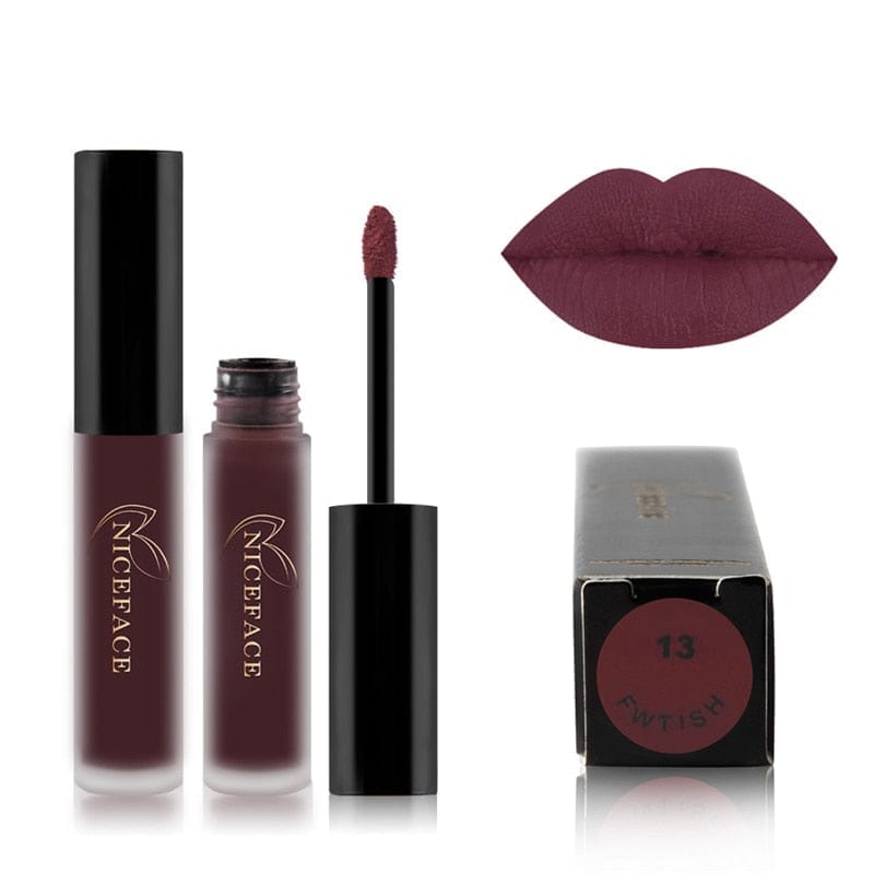 24 Colors Liquid Lipstick Waterproof Matte Pigmented Lip Gloss