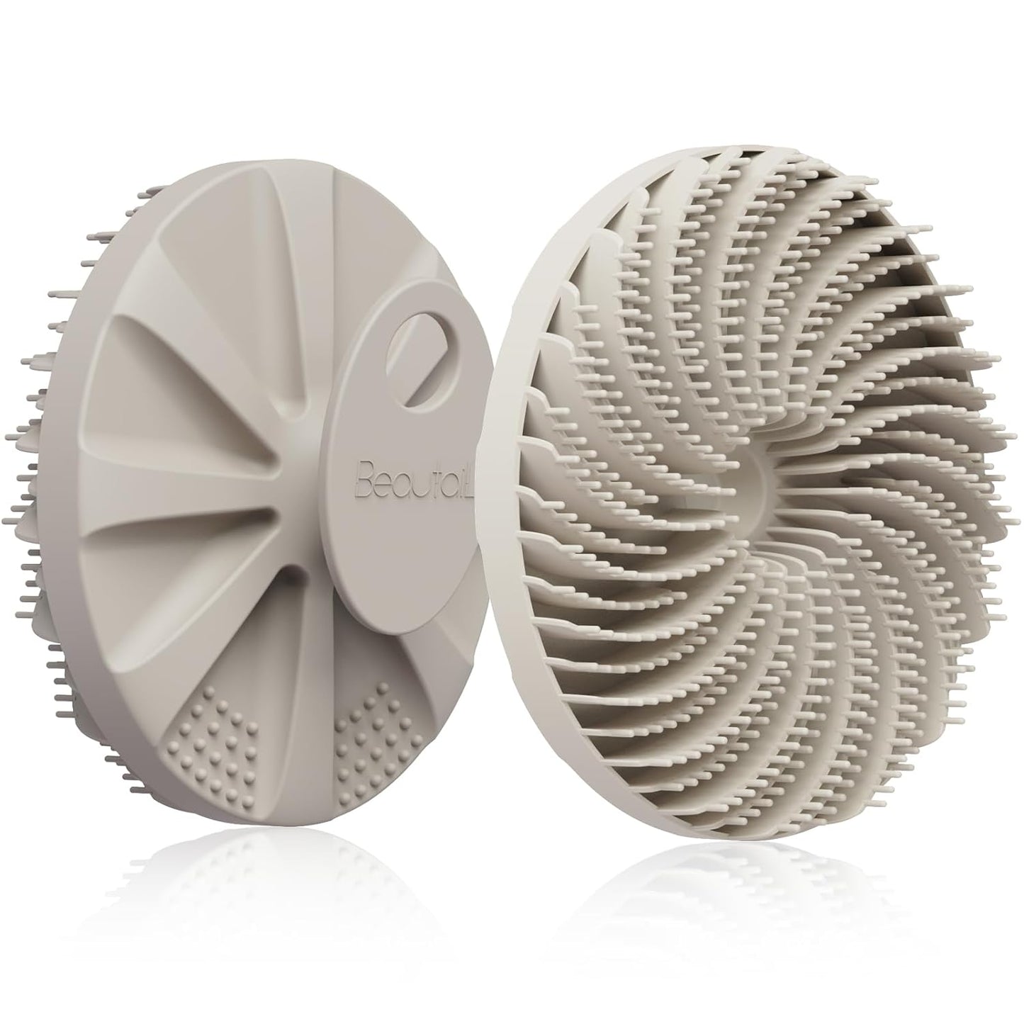Silicone Body Scrubber, BEAUTAIL Gentle Exfoliating Shower Brush for Sensitive Skin, Innovative Silicone Bristles Design for Lather Well, Ergonomic No-Slip Handle (Starlight)