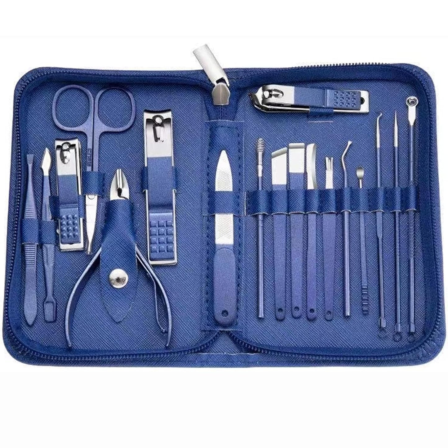 Nail Clipper Set, Tuefuzy 18 in 1 Stainless Steel Nail Manicure Set, Nail Care Kit, Manicure Kit, Womens Mens Grooming Kit, Professional Manicure Pedicure Kit