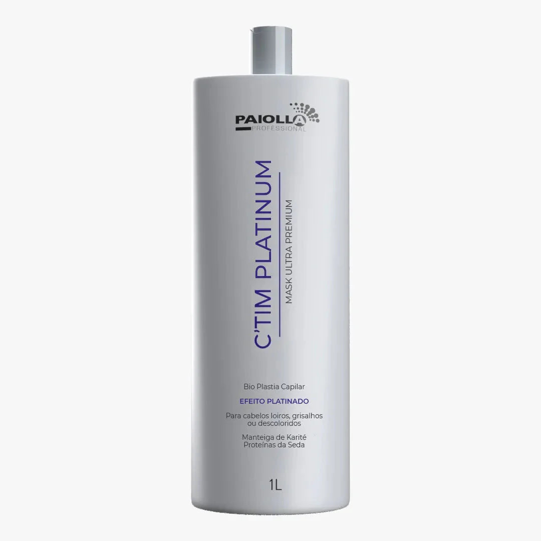 Hair Bioplasty Discolored Gray Platinum Blond C'TIM Progressive 1L - Paiolla