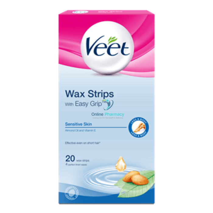 Veet Wax Strips for Sensitive Skin - 20 Pack