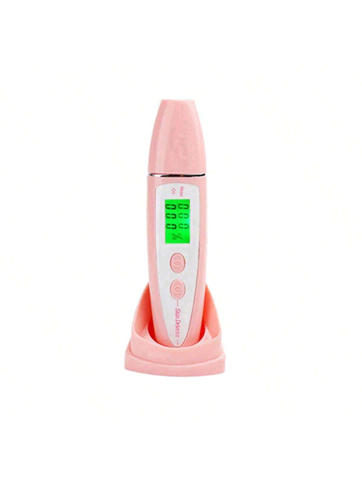 Digital Skin Tester Pen With Lcd Display, Used For Facial Skin Moisture/oil Testing, Ideal For Travel, Home And Beauty Salon Skin Care (pink)