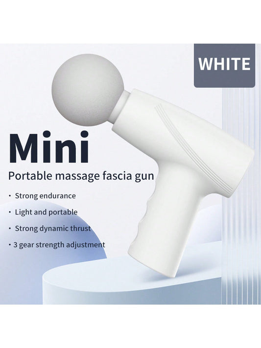 1pc Portable Mini Simple Version Fascia Gun Massager, Type-C Charging Port, One-Button Start Three-Gear Adjustable Power, Suitable For Yoga, Dance, Basketball, Football, Etc.