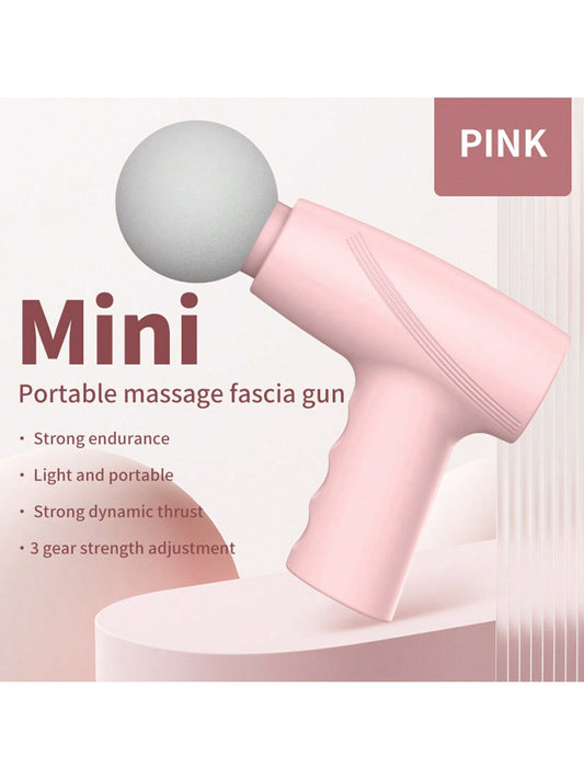 1pc Portable Mini Fascia Massage Gun, Type-C Charging Port, One-Button Start, Three-Speed Adjustable Power, Suitable For Yoga, Dance, Basketball, Football And Other Sports After Use