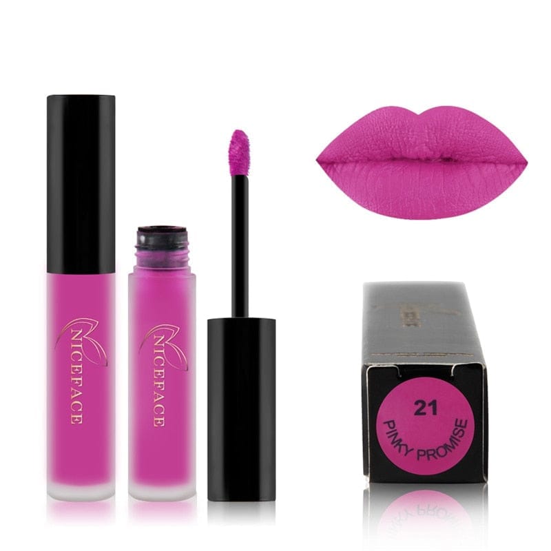 24 Colors Liquid Lipstick Waterproof Matte Pigmented Lip Gloss