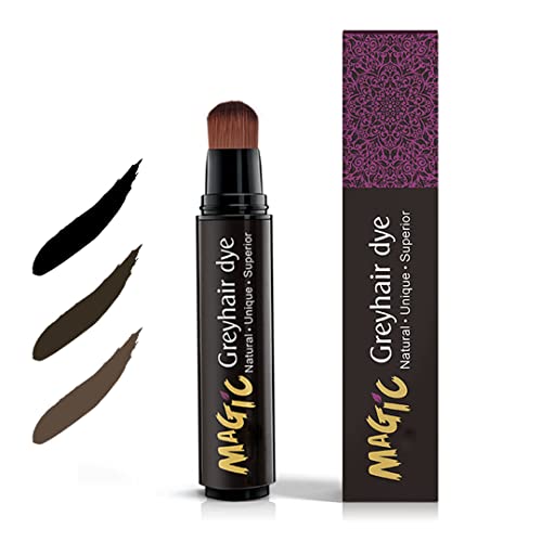 gowwim Root Touch Up Semi-permanent Root Hair Coloring,Hair Dye Pen for Roots, Haircolor Touch-Up Stick to Cover Gray Hair Root(Black)