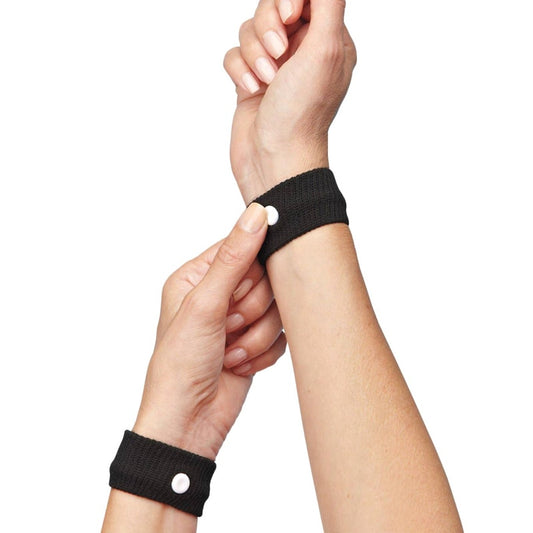 Mother Mother Morning Sickness Relief Bands (1 pr) shown on model's wrists