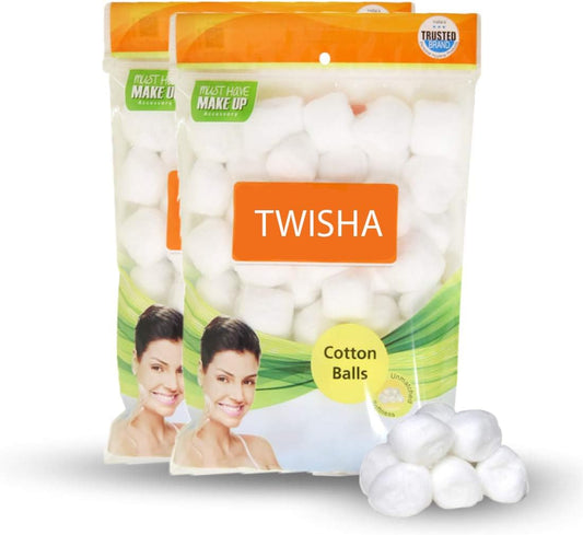 Soft Premium Cotton Balls (100 Count), 100% Pure Cotton, Large Cotton Balls for Face and Nail Polish Remover
