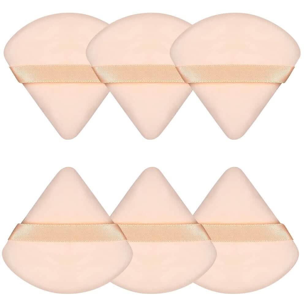 6-Piece: Face Soft Triangle Powder Puff Beauty & Personal Care Natural - DailySale