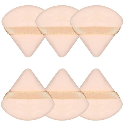 6-Piece: Face Soft Triangle Powder Puff Beauty & Personal Care Natural - DailySale