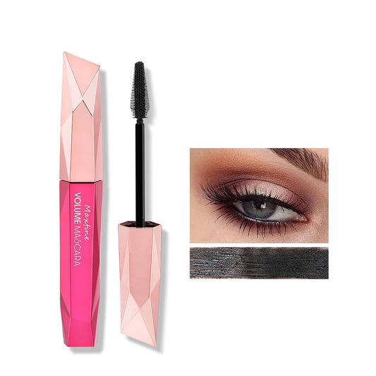 Volume and Length mascara for Women, 3D Strong Curling Thick Mascara, Smudge Proof & Up To 24H Wear, Waterproof, Smudge-Proof, Long-lasting, No Flaking, No Clumping (#01 Black)