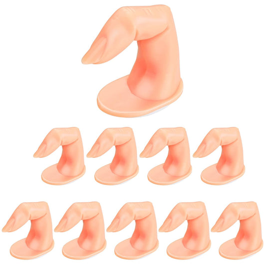Mudder Practice Fingers Training Practice Fingers Decoration Training Fingers for Acrylic, Gel and Nail Art, 10 Pack