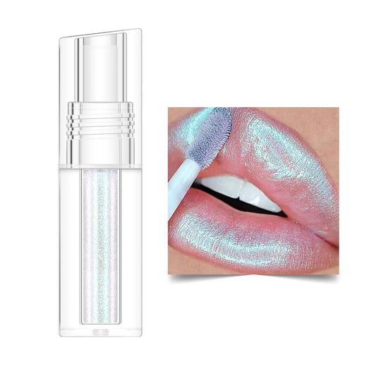 KYDA Chameleon Lipstick, Multichrome Tinted Lip Gloss with High Glossy Finish, Lasting Metal Reflective Effect, Buildable Formula, Multiuse Intense Pigment for Lips&Eyes, 01