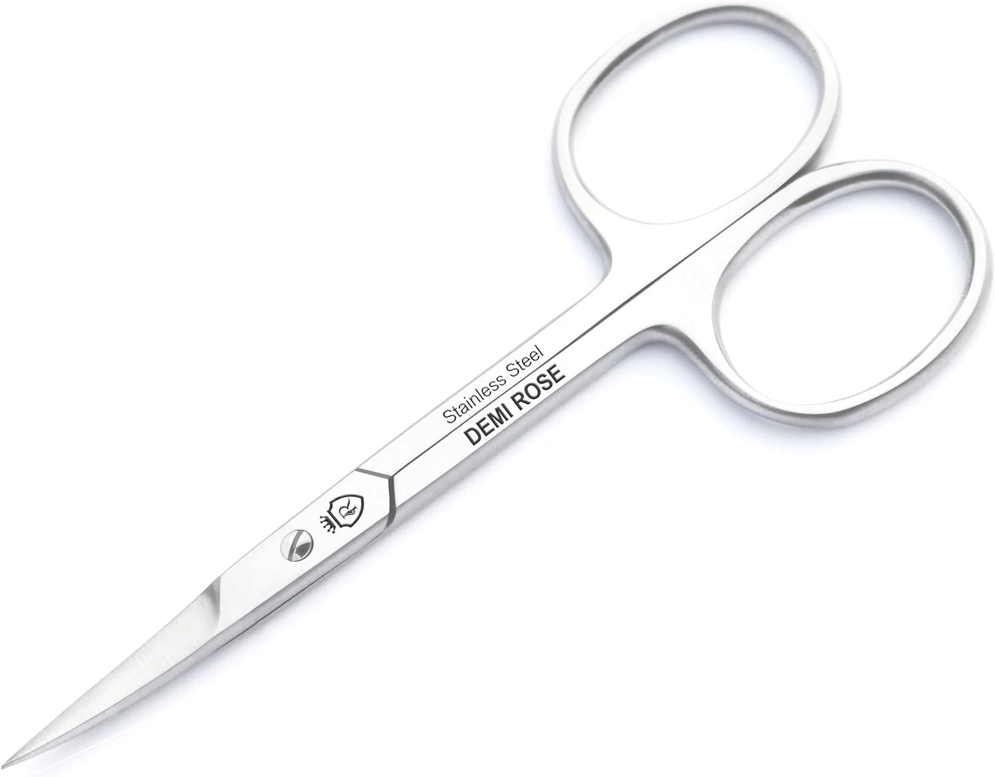 Nail Scissors Curved - Professional Stainless Steel Manicure, Grooming Scissors for eyebrow, Mustache, Nose Hair, Eyelash, Dry Skin - Cuticle Scissors (Manicure Scissors)