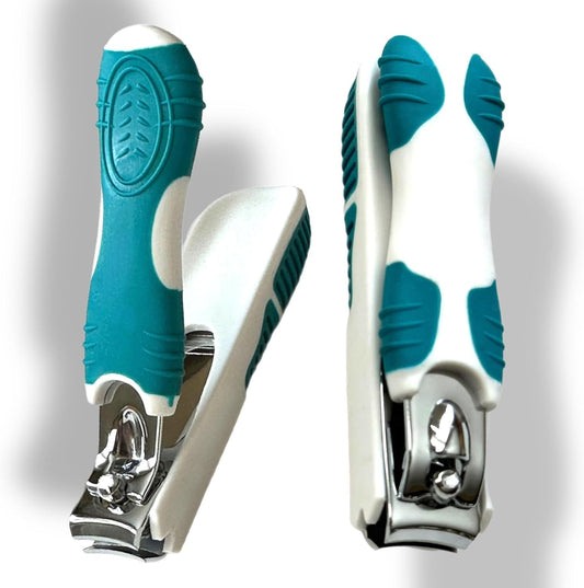 6 Nail Clippers with Detachable Non Slip Grip EZ Hold Nail Clipper, Nailcare Fingernail Steel Clippers (Innovarix)