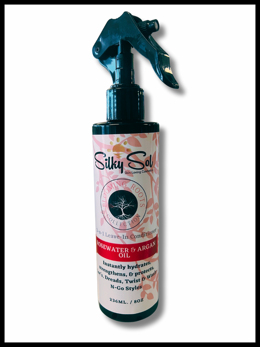 Rose Water & Argan Oil 3 in 1 hydrating leave in conditioner mist