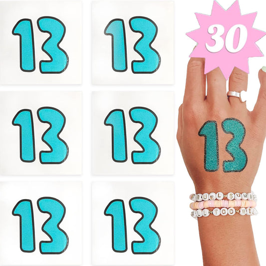 30 Pcs Eras Tour Merch,13 Temporary Tattoo,13 Tattoo, Hand Tattoo, Concert Accessories for Swifties Gifts