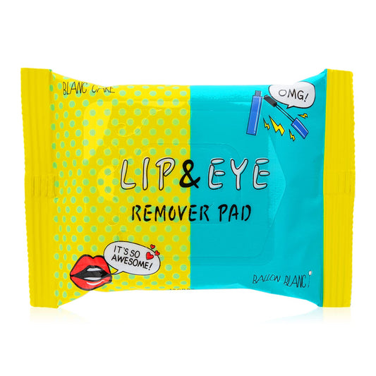 Ballon Blanc Care Lip & Eye Remover Pads | Heavy Makeup Remover | Face Wipes | Botanical Ingredients | (1 PACK)