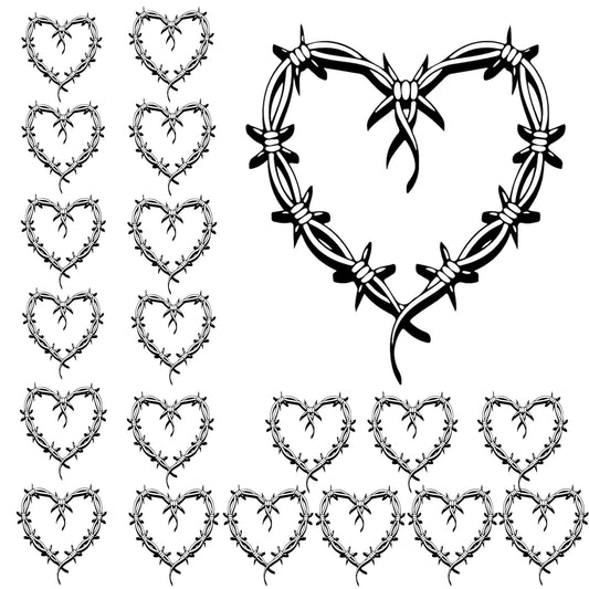 Karol Temporary Tattoos, 20pcs Multicolor Heart Themes, Easy to Apply, Waterproof, Safe Materials, Long-Lasting, Concert Accessories or Gifts