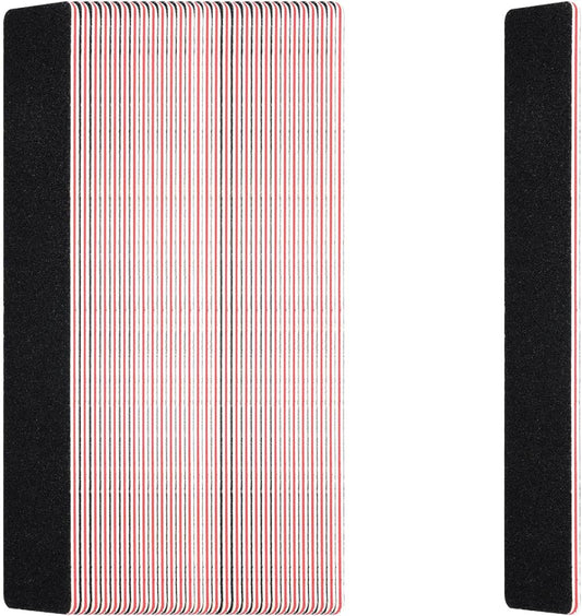 Nail File Set, 30 Pack Black Nail Files with 100/180 Grit, Double Sided Manicure Tools Kit for Home Salon