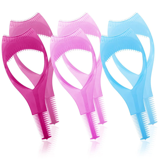 Mascara Shield Applicator Guard, 3 in 1 Eyelash Tool Lash Shield Guard Comb Protector Eyelid, Mascara Guard & Eyelash Brush Tool & False Lashes Helper for Lashes Natural Look Make Up | 6-Pack