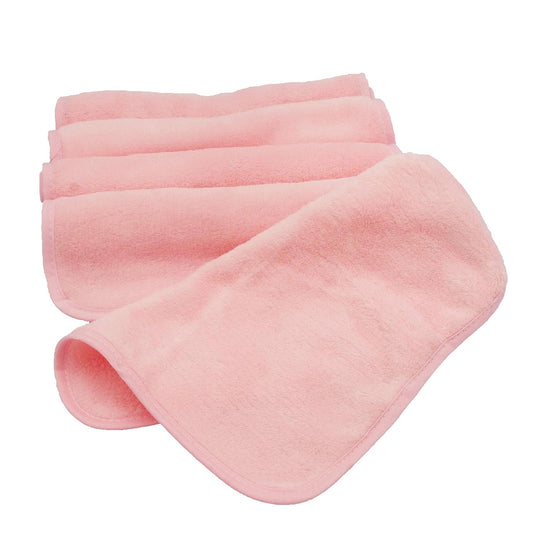 Makeup Remover Cloth Makeup Clean Towel Reusable Facial Cleansing Towel Wipes Face Clean, Chemical Free Machine Washable, Pink, Pack of 5