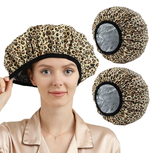 2 Pieces Heat Cap For Deep Conditioning Made Of Aluminum Foil For Home And Salon Use, Hair Dyeing And Hot Oil Treatment Tools