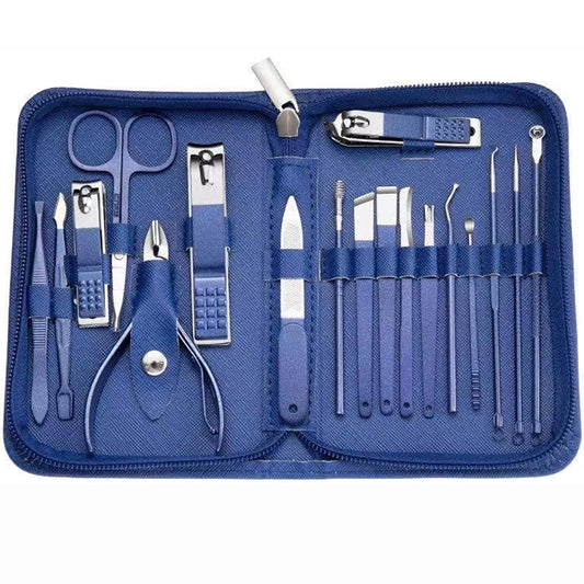 Nail Clipper Set, Tuefuzy 18 in 1 Stainless Steel Nail Manicure Set, Nail Care Kit, Manicure Kit, Womens Mens Grooming Kit, Professional Manicure Pedicure Kit