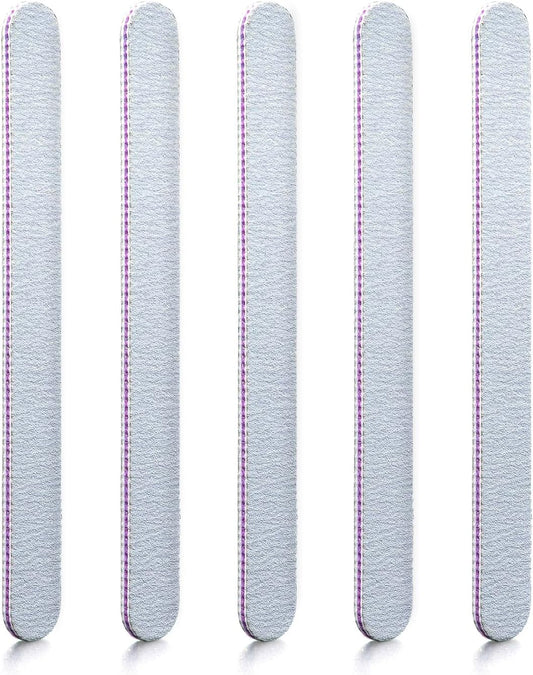 Nail File, Double Sided Emery Board, 100/180 Grit Nail File, Professional Nail Files, 5 PCS Nail Tools for Manicure Pedicure Home Salon Use