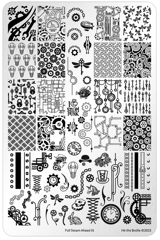 Hit The Bottle - Full Steam Ahead 01 Stamping Plate