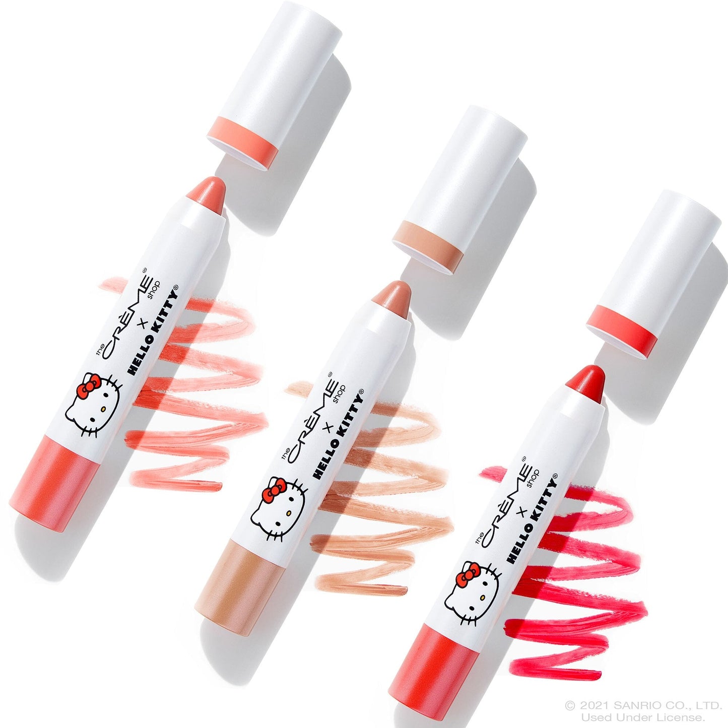 “HELLO LIPPY” Moisturizing Tinted Lip Balm | Peach Pout Lip Balms The Crème Shop x Sanrio Trio