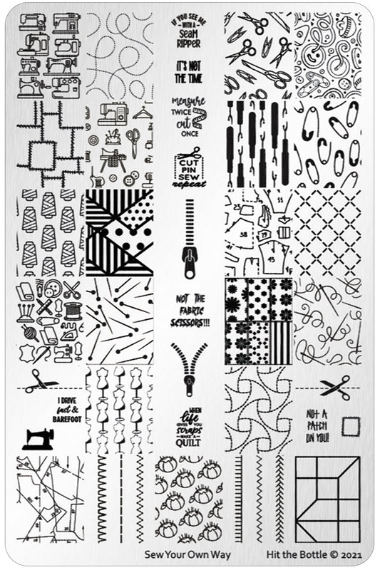 Hit The Bottle - Sew Your Own Way Stamping Plate