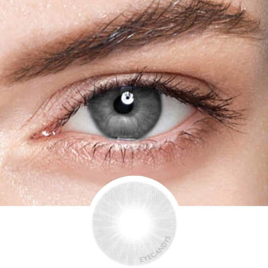 Innovision Fantasy V: 1-tone Forest Grey colored contacts lens for dark eyes - EyeCandys