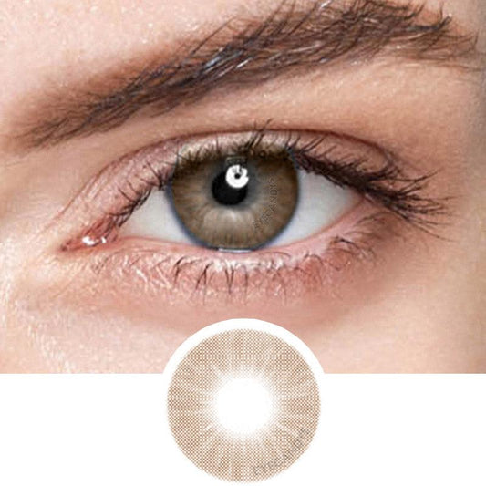 Innovision Fantasy V: 1-tone Sand colored contacts lens for dark eyes - EyeCandys