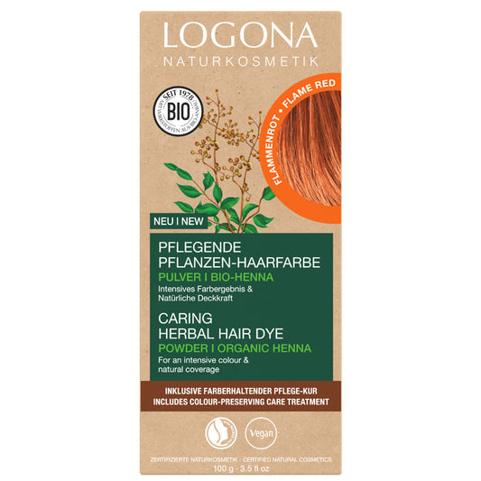 Logona Herbal Hair Dye Powder Flame Red 100g