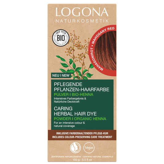 Logona Herbal Hair Dye Powder Mahogany Red 100g