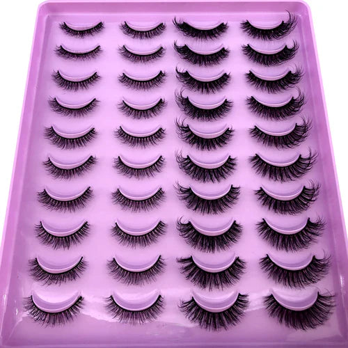 2023 New 20 pairs natural long 3D mink false eyelashes fake lashes