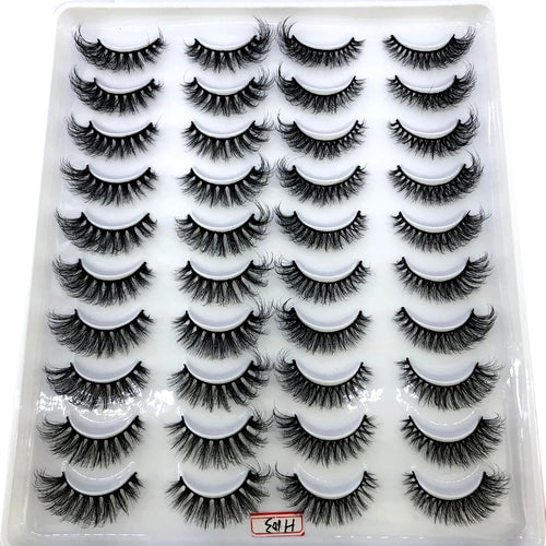 2023 New 20 pairs natural long 3D mink false eyelashes fake lashes