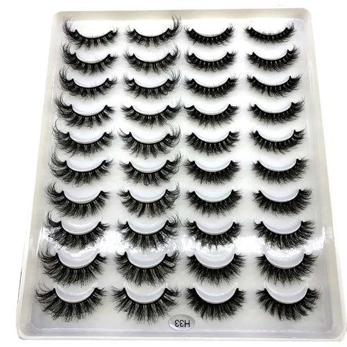 2023 New 20 pairs natural long 3D mink false eyelashes fake lashes