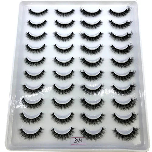 2023 New 20 pairs natural long 3D mink false eyelashes fake lashes
