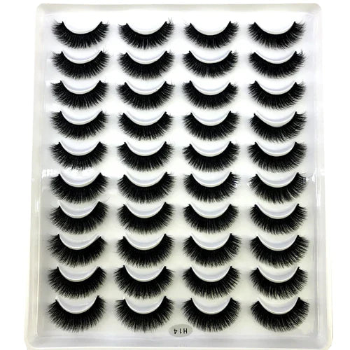 2023 New 20 pairs natural long 3D mink false eyelashes fake lashes