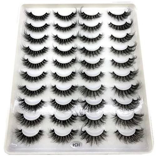 2023 New 20 pairs natural long 3D mink false eyelashes fake lashes