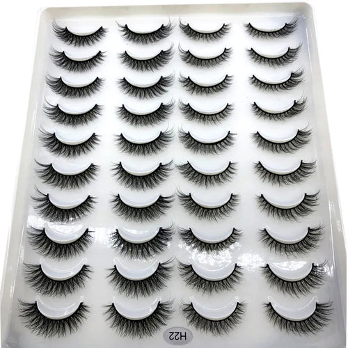 2023 New 20 pairs natural long 3D mink false eyelashes fake lashes