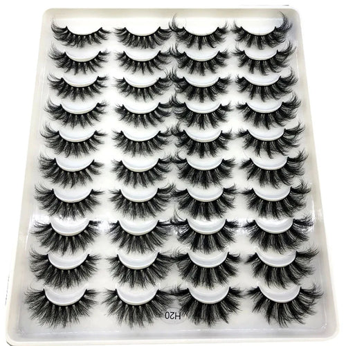 2023 New 20 pairs natural long 3D mink false eyelashes fake lashes