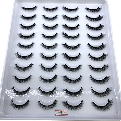 2023 New 20 pairs natural long 3D mink false eyelashes fake lashes