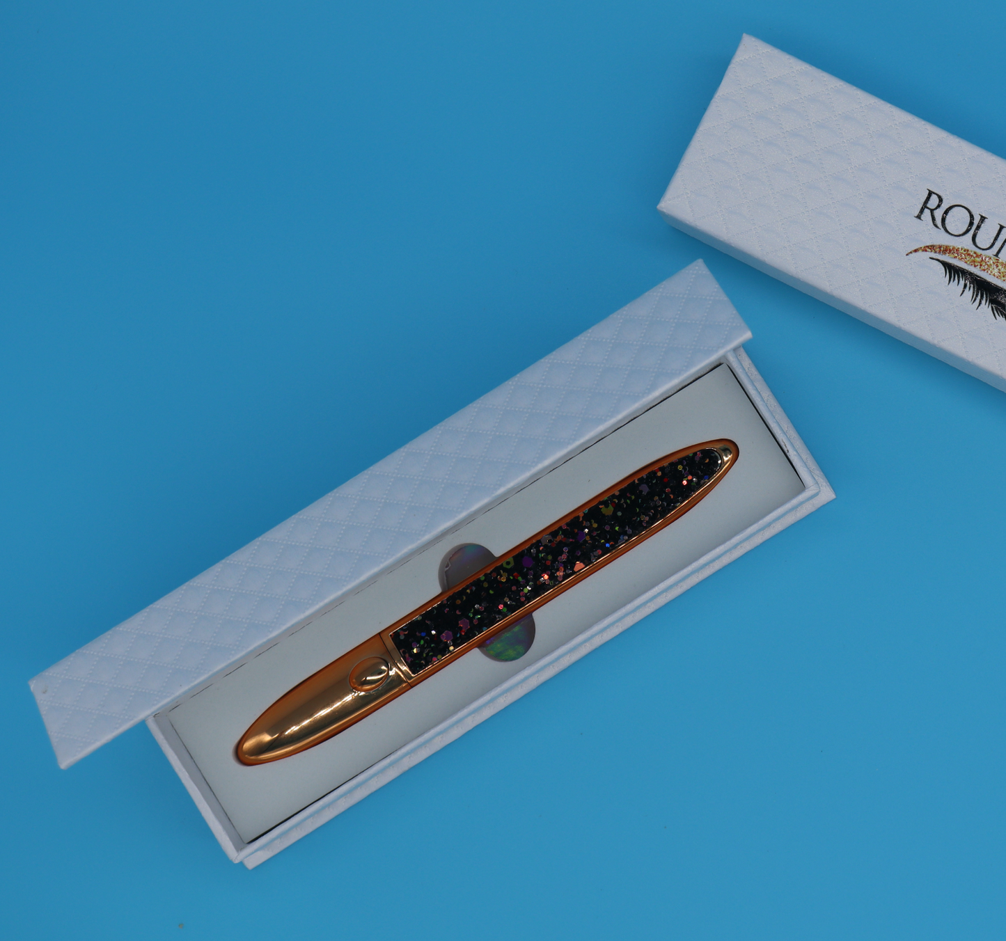Roumoush: Gold Black Rhinestone Glue Eyeliner For Mink Lashes