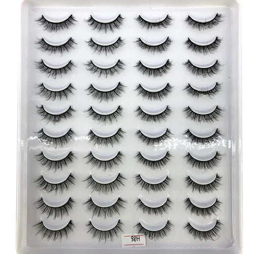 2023 New 20 pairs natural long 3D mink false eyelashes fake lashes