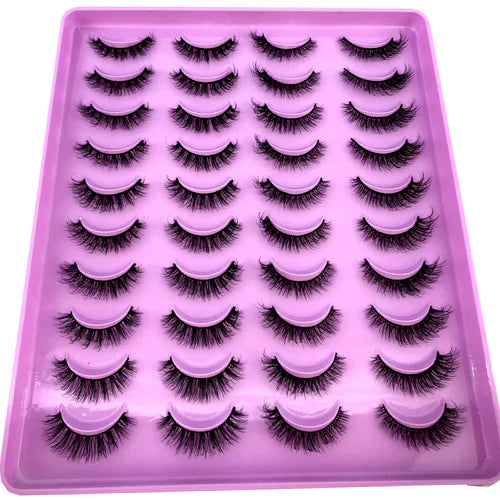 2023 New 20 pairs natural long 3D mink false eyelashes fake lashes