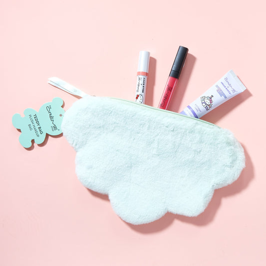 Teddy Bag Plush Makeup Pouch Makeup Pouch The Crème Shop Cloud
