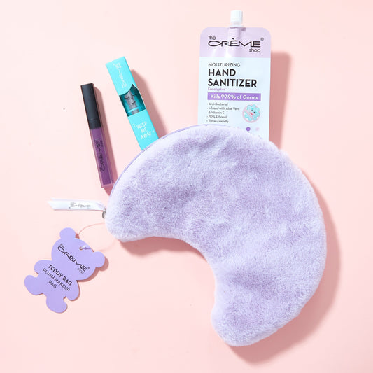 Teddy Bag Plush Makeup Pouch - Over The Moon Makeup Pouch The Crème Shop